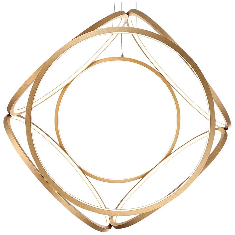 Image 3 Eurofase Glenview 34" Wide Brushed Gold LED Chandelier more views