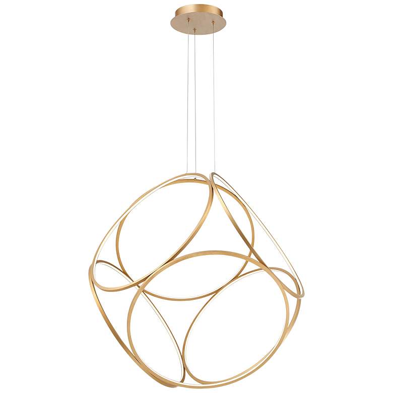 Image 4 Eurofase Glenview 34" Wide Brushed Gold LED Chandelier more views