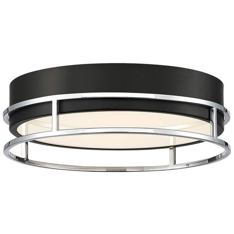 Image 1 Eurofase Grafice 4 In. x 13.25 In. Flushmount in Black/Chrome