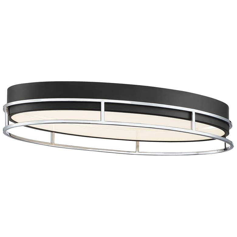 Image 1 Eurofase Grafice 4 In. x 14 In. Flushmount in Chrome