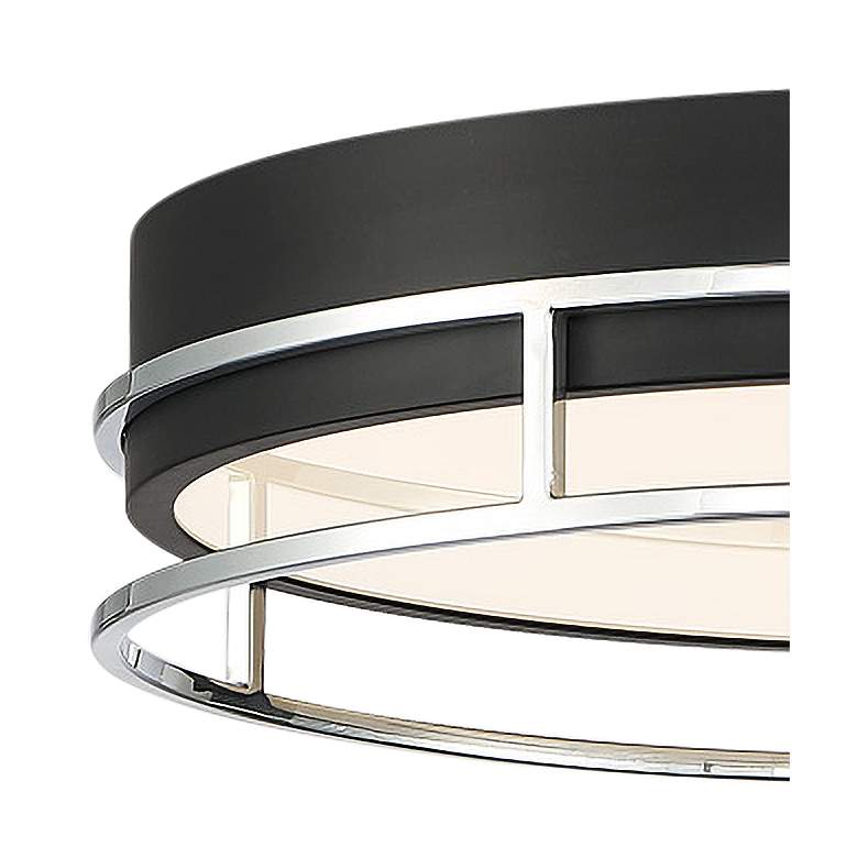 Image 2 Eurofase Grafice 4 in. x 17.75 In. Flushmount in Black/Chrome more views