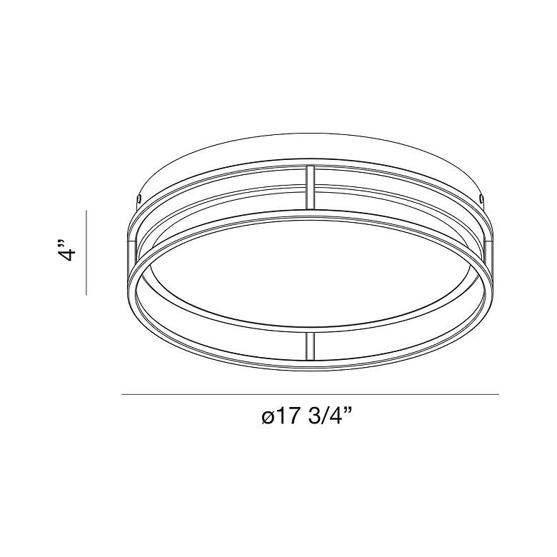Image 3 Eurofase Grafice 4 in. x 17.75 In. Flushmount in Black/Chrome more views