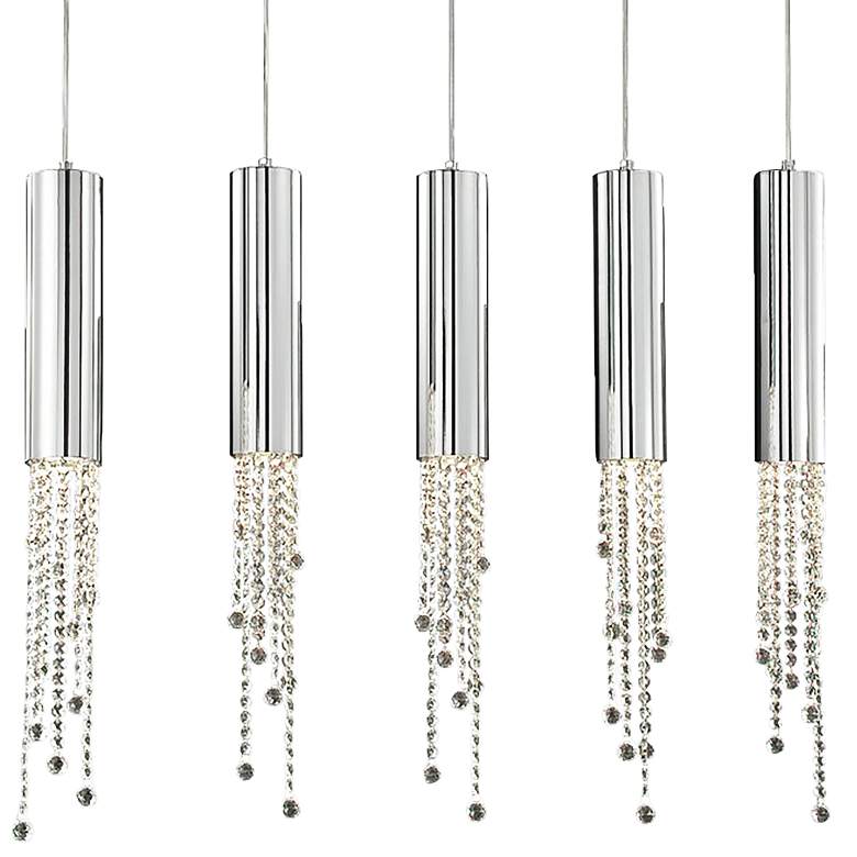 Image 3 Eurofase Groove 39 1/2" Wide Chrome Multi Light Pendant more views