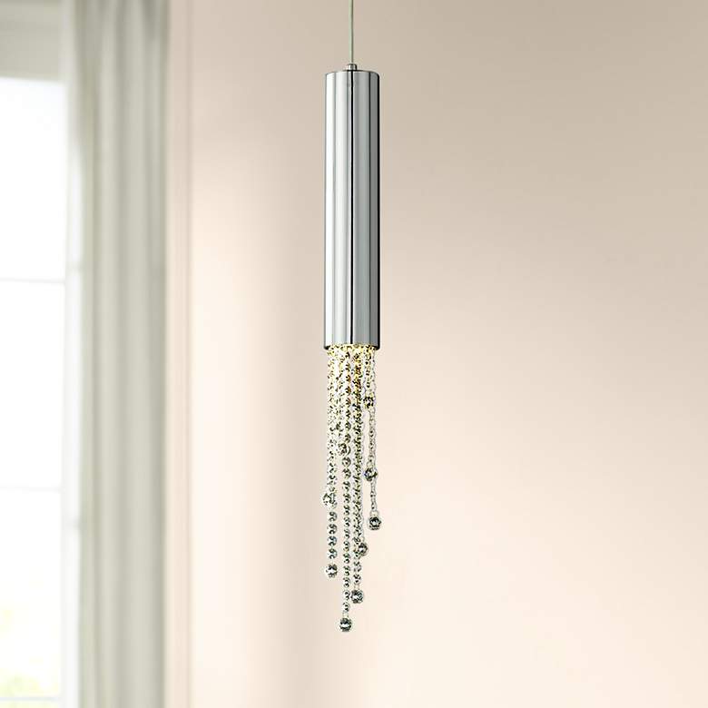Image 1 Eurofase Groove 5 3/4" Wide Chrome Mini Pendant