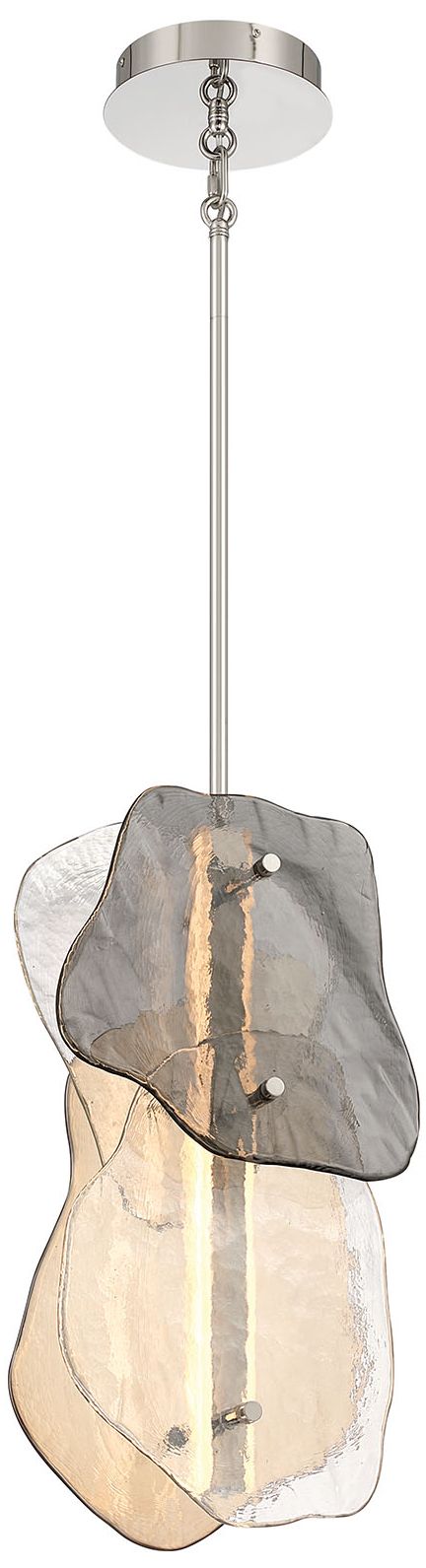 Image 3 Eurofase Grotto 24" Integrated LED Pendant in Polished Nickel more views