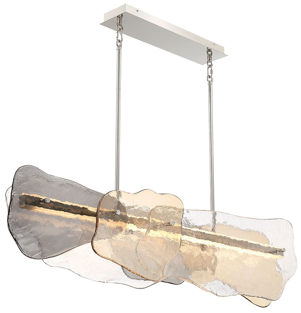 Image 4 Eurofase Grotto 58" Polished Nickel Integrated LED Linear Chandelier more views
