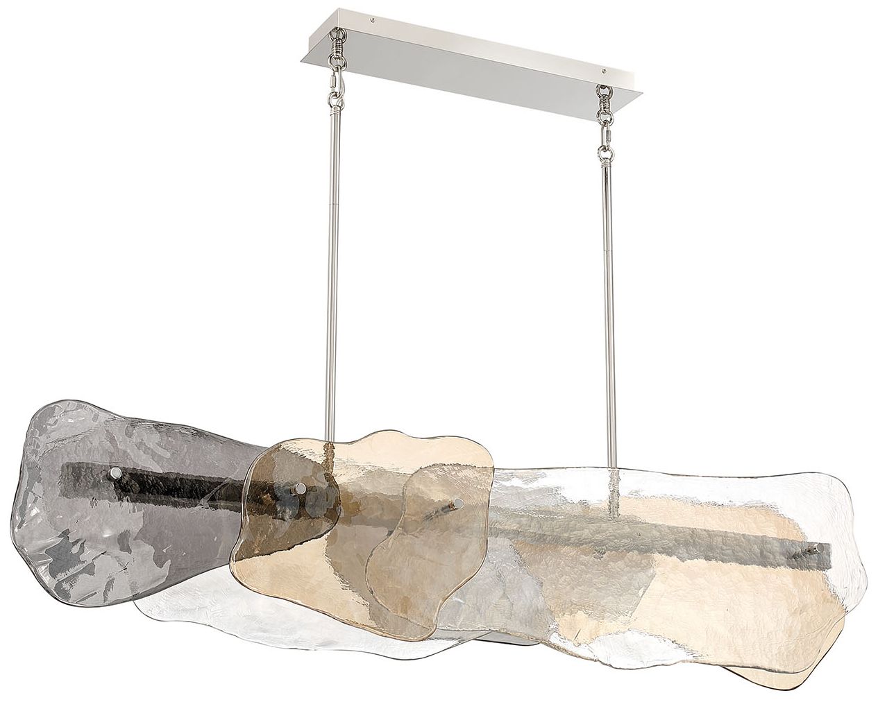 Image 5 Eurofase Grotto 58" Polished Nickel Integrated LED Linear Chandelier more views