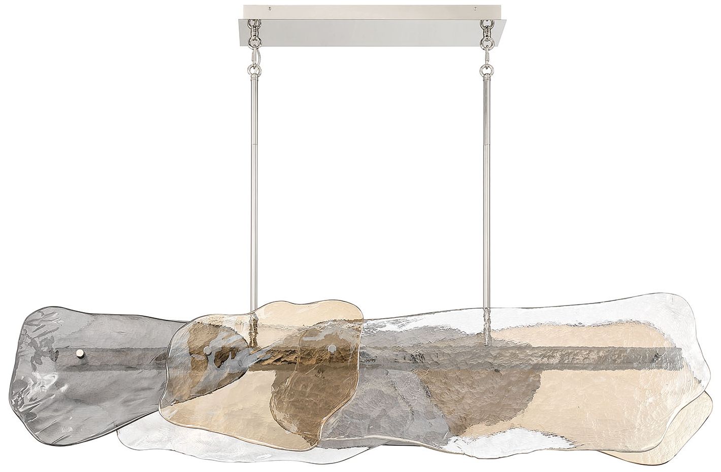 Image 6 Eurofase Grotto 58" Polished Nickel Integrated LED Linear Chandelier more views