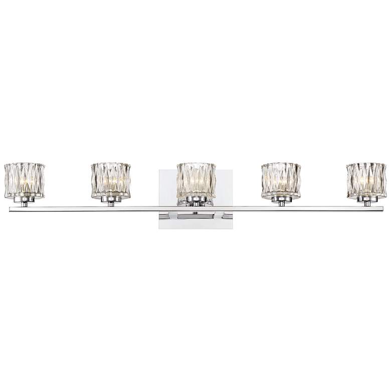 Image 1 Eurofase Guelph 31 3/4 inch Wide Chrome 5-Light LED Bath Light 