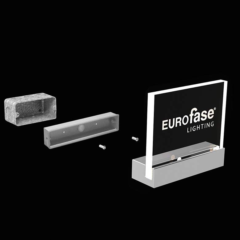 Image 3 Eurofase Halpern 8"H Platinum LED Outdoor Sign Wall Light more views