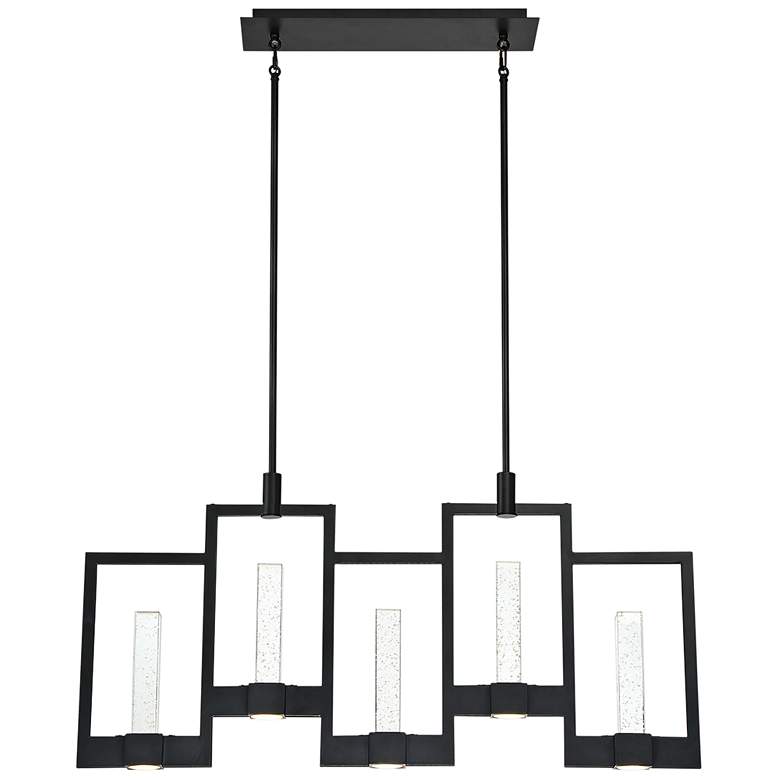 Image 2 Eurofase Hanson 39"W Black LED Kitchen Island Light Pendant
