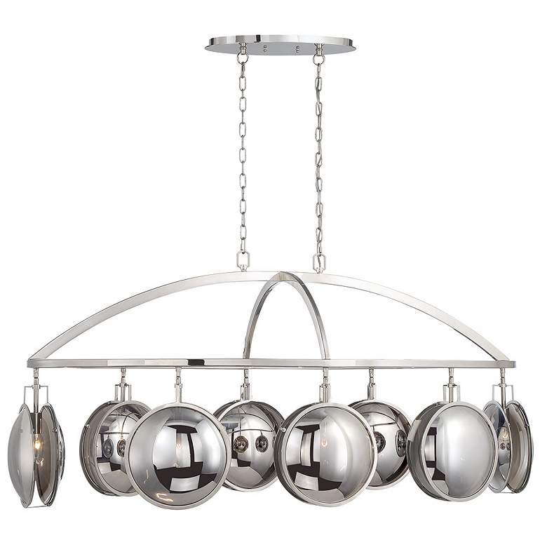 Image 1 Eurofase Havendale 25.25 In. x 26.50 In. 8 Light Chandelier in Nickel