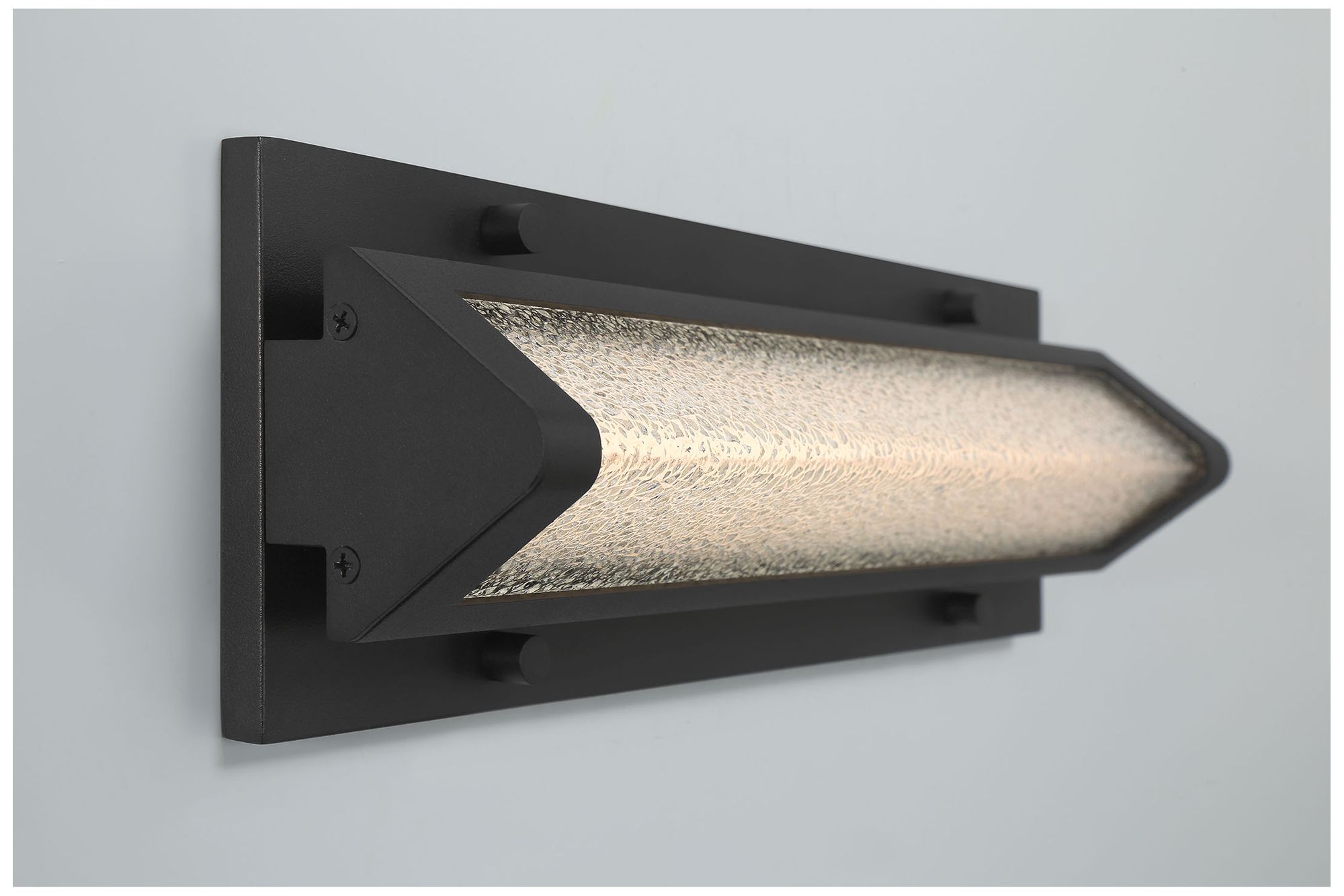 Eurofase Hy50 16" Integrated LED Outdoor Wall Sconce in Sand Black
