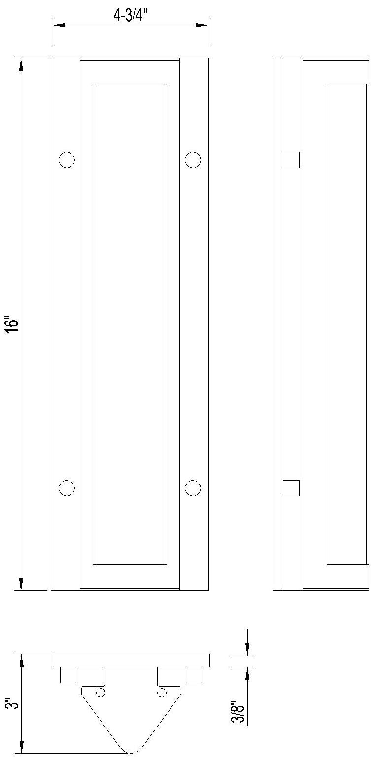 Eurofase Hy50 16" Integrated LED Outdoor Wall Sconce in Sand Black