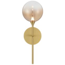 Eurofase Iissa 19" High Gold and Amber Glass LED Wall Sconce