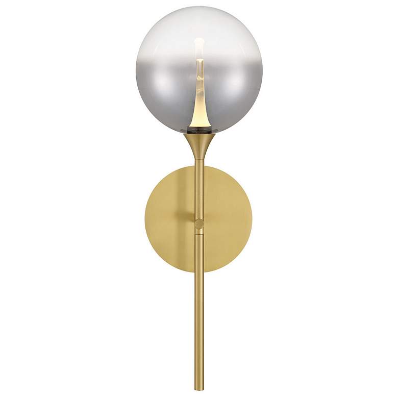 Image 1 Eurofase Iissa 19 inch LED Wall Sconce, Gold and Smoked Glass