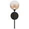 Eurofase Iissa 19 inch LED Wall Sconce, Matte Black and Amber Glass