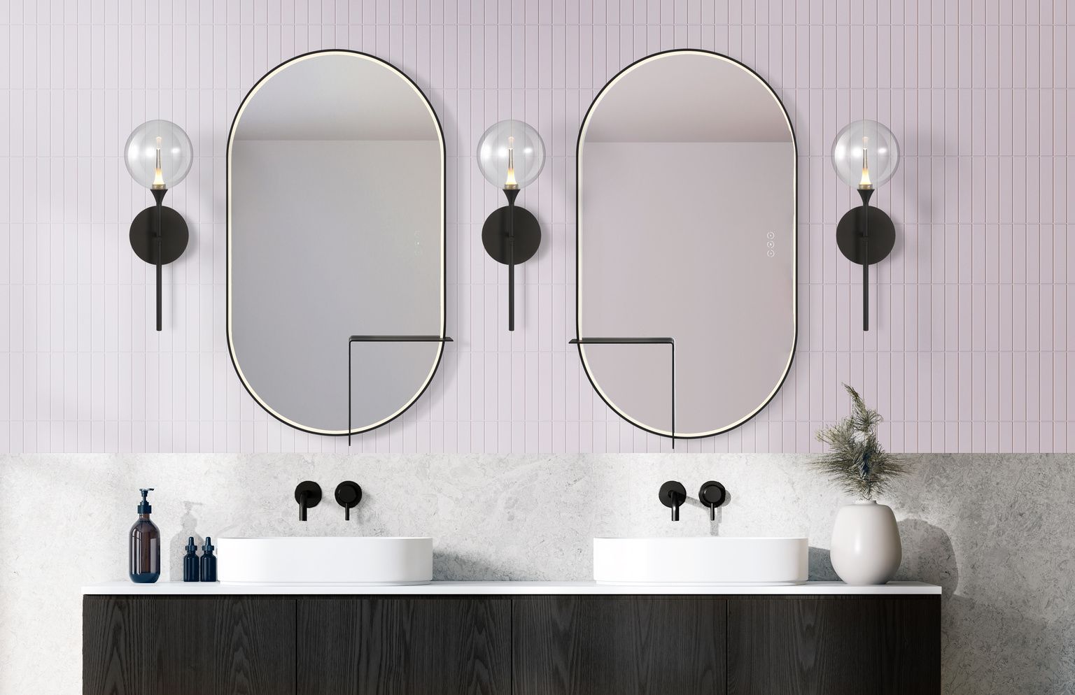 Image 2 Eurofase Iissa 19 inch LED Wall Sconce, Matte Black and Clear Glass more views