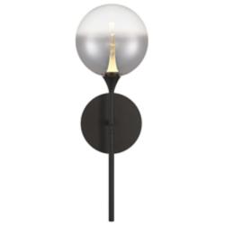 Eurofase Iissa 19 inch LED Wall Sconce, Matte Black and Smoked Glass
