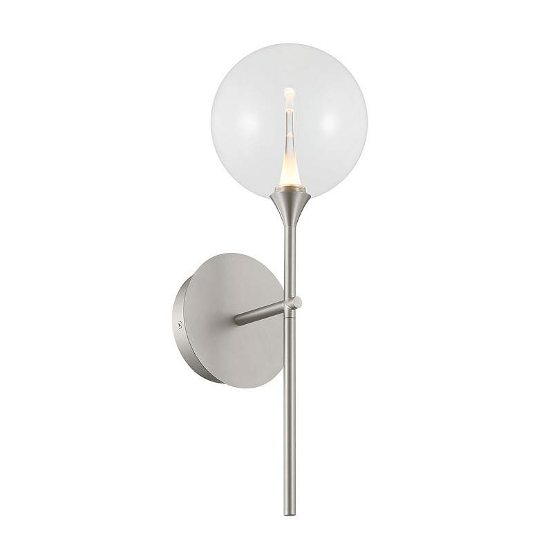 Image 2 Eurofase Iissa 19 inch LED Wall Sconce, Satin Nickel and Clear Glass more views