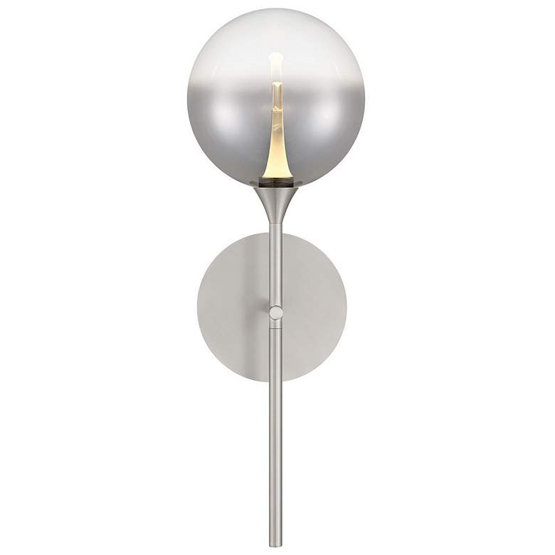 Image 1 Eurofase Iissa 19 inch LED Wall Sconce, Satin Nickel and Smoked Glass