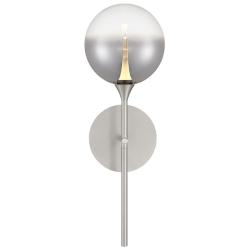 Eurofase Iissa 19 inch LED Wall Sconce, Satin Nickel and Smoked Glass