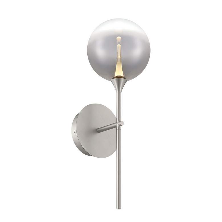 Image 2 Eurofase Iissa 19 inch LED Wall Sconce, Satin Nickel and Smoked Glass more views