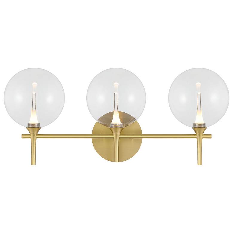 Image 1 Eurofase Iissa 23 3/4"W Gold 3-Light LED Vanity Bath Light