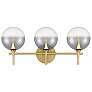 1_Eurofase Iissa 3-Light LED Vanity Bath Light, Gold with Smoked Glass