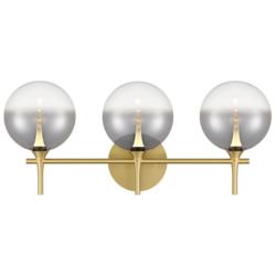 Eurofase Iissa 3-Light LED Vanity Bath Light, Gold with Smoked Glass