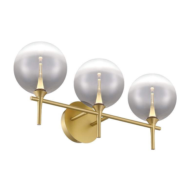 Image 2 Eurofase Iissa 3-Light LED Vanity Bath Light, Gold with Smoked Glass more views