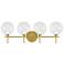 Eurofase Iissa 4-Light LED Vanity Bath Light, Gold with Clear Glass