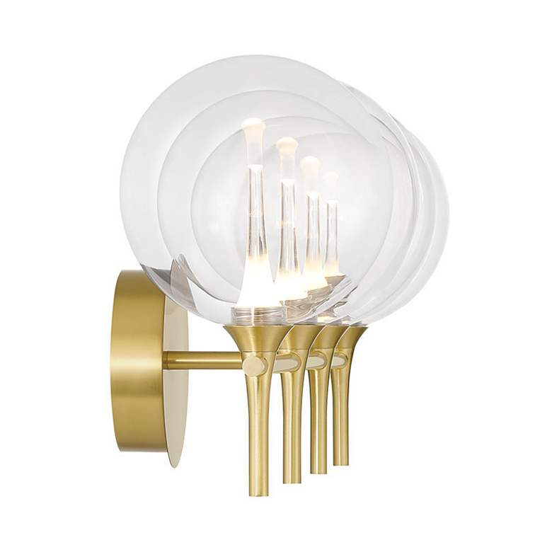 Image 2 Eurofase Iissa 4-Light LED Vanity Bath Light, Gold with Clear Glass more views