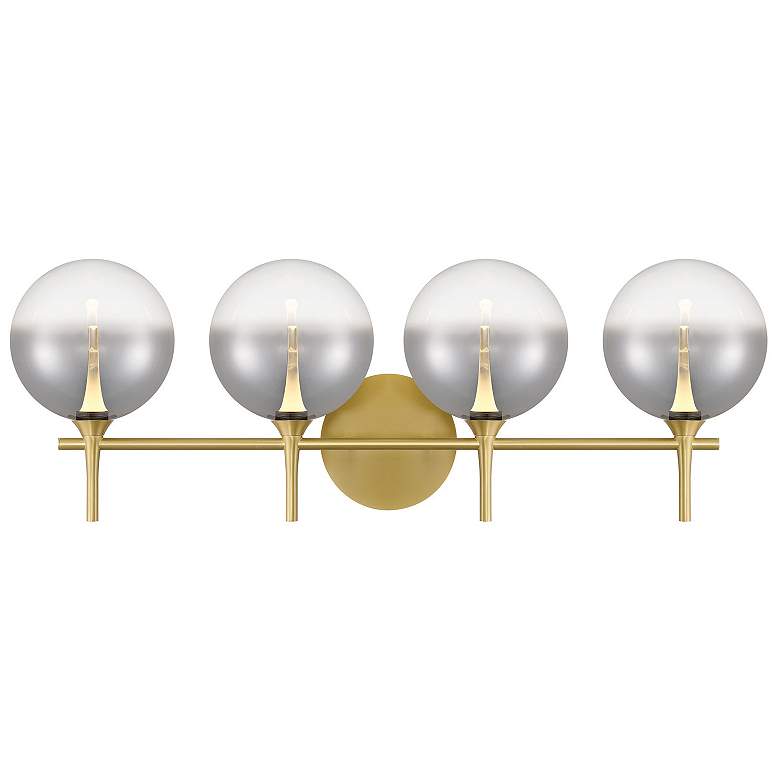 Image 1 Eurofase Iissa 4-Light LED Vanity Bath Light, Gold with Smoked Glass