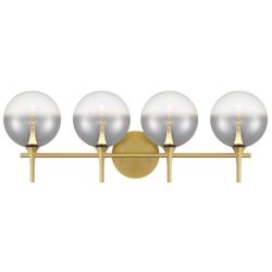 Eurofase Iissa 4-Light LED Vanity Bath Light, Gold with Smoked Glass