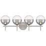 1_Eurofase Iissa 4-Light LED Vanity Bath Light, Satin Nickel w/ Smoked Glass