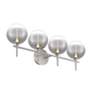 2_Eurofase Iissa 4-Light LED Vanity Bath Light, Satin Nickel w/ Smoked Glass more views