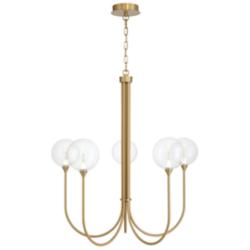 Eurofase Iissa, 5 Light Chandelier, 34", Gold, Clear Glass