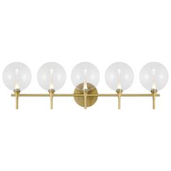 Eurofase Iissa 5-Light LED Vanity Bath Light, Gold with Clear Glass
