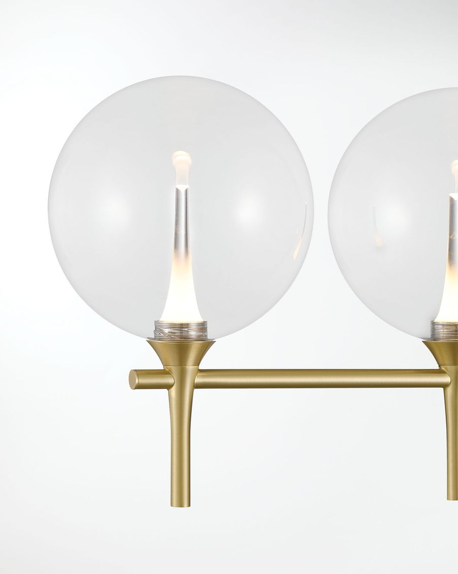 Image 2 Eurofase Iissa 5-Light LED Vanity Bath Light, Gold with Clear Glass more views