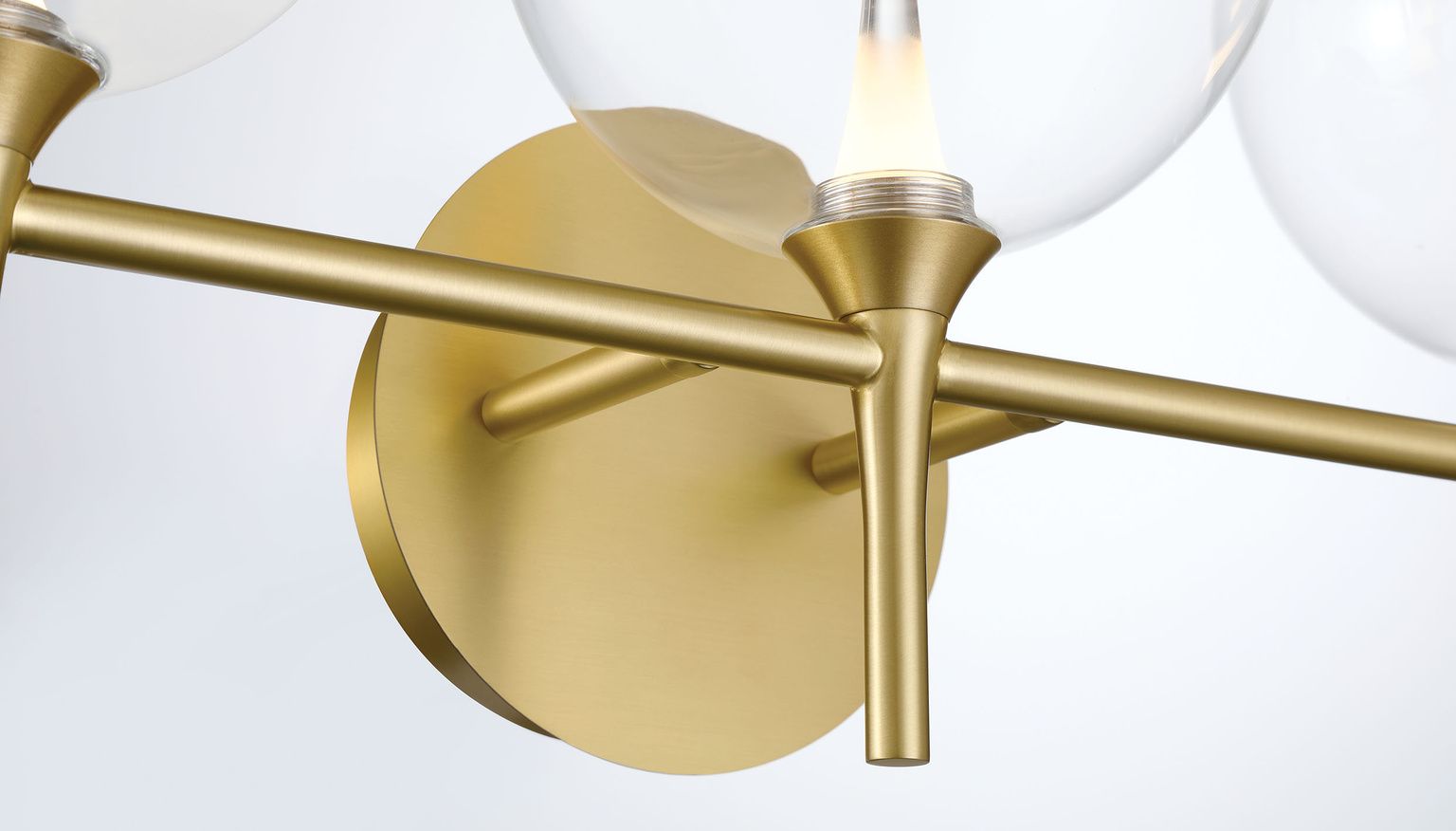 Image 3 Eurofase Iissa 5-Light LED Vanity Bath Light, Gold with Clear Glass more views