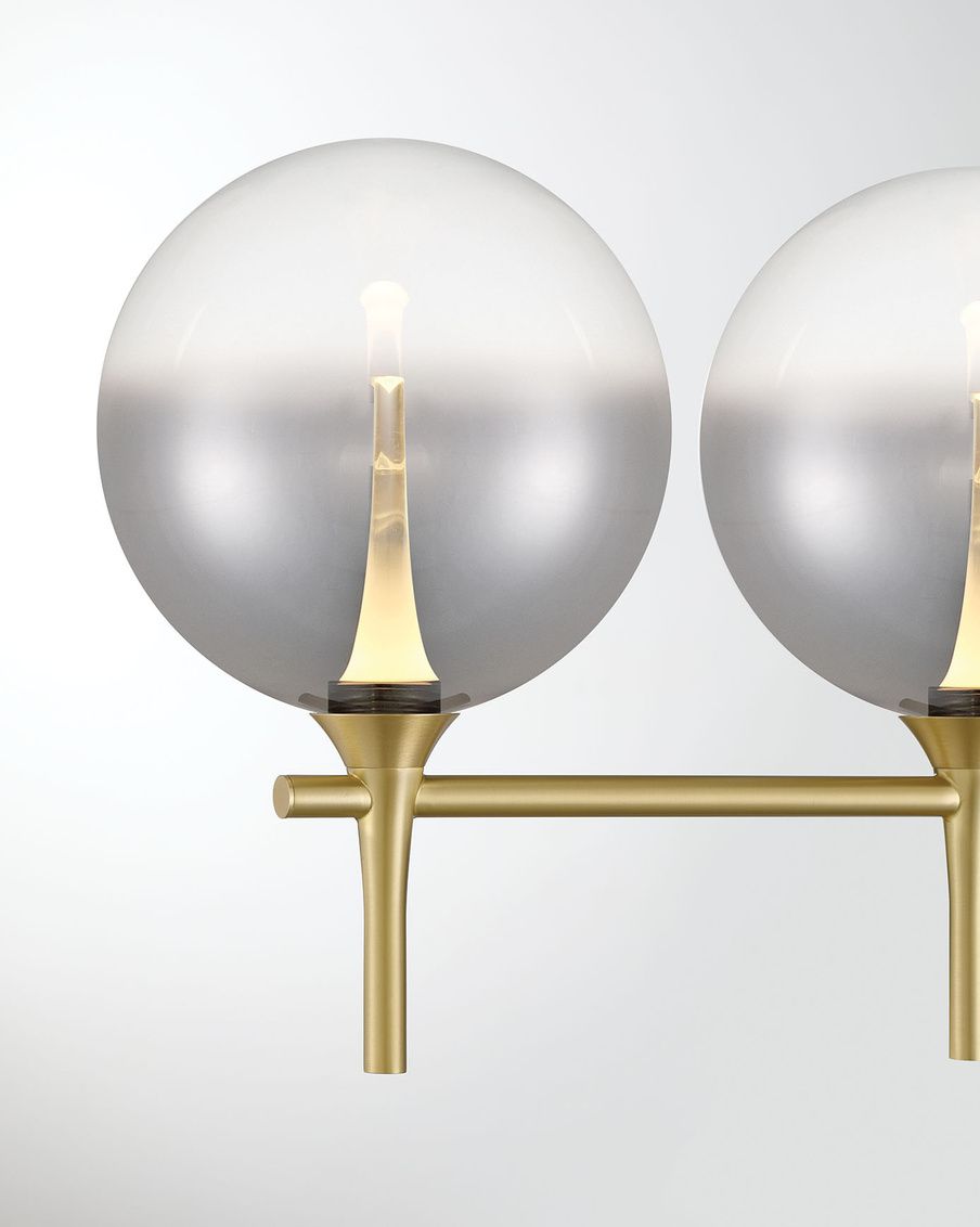 Image 3 Eurofase Iissa 5-Light LED Vanity Bath Light, Gold with Smoked Glass more views