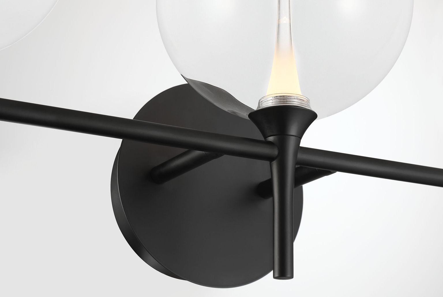 Image 3 Eurofase Iissa 5-Light LED Vanity Bath Light, Matte Black/Clear Glass more views