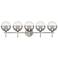 Eurofase Iissa 5-Light LED Vanity Bath Light, Satin Nickel w/ Smoked Glass