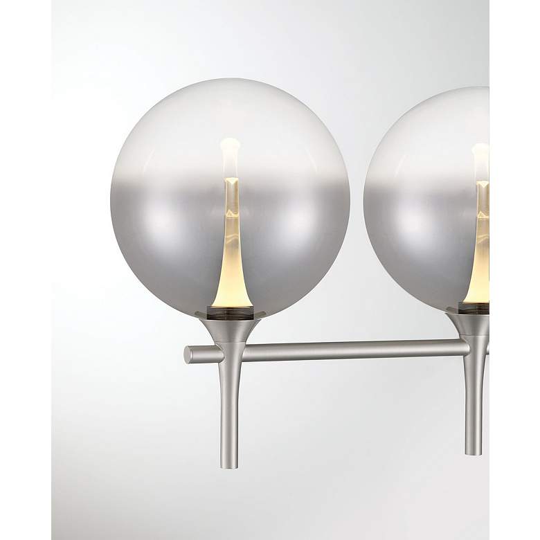 Image 3 Eurofase Iissa 5-Light LED Vanity Bath Light, Satin Nickel w/ Smoked Glass more views