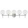Eurofase Iissa 5-Light LED Vanity Bath Light, Satin Nickel with Clear Glass