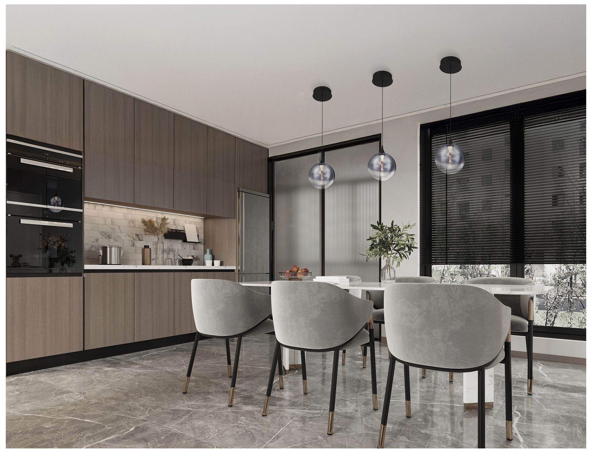 Image 2 Eurofase Iissa 6" Integrated LED Pendant in Matte Black more views