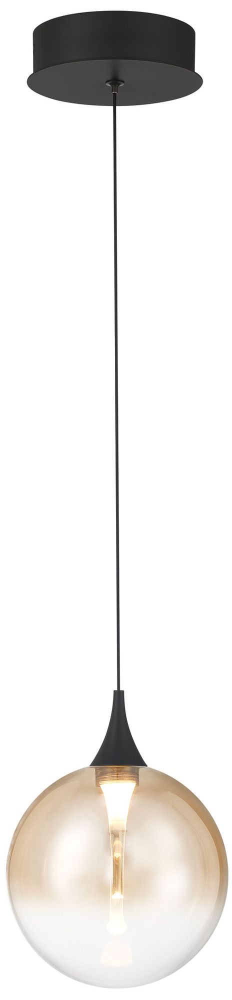 Eurofase Iissa 6" Integrated LED Pendant, Matte Black