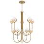 1_Eurofase Iissa, Chandelier, 10-Light, 40", Gold, Amber Glass