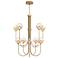 Eurofase Iissa, Chandelier, 10-Light, 40", Gold, Amber Glass